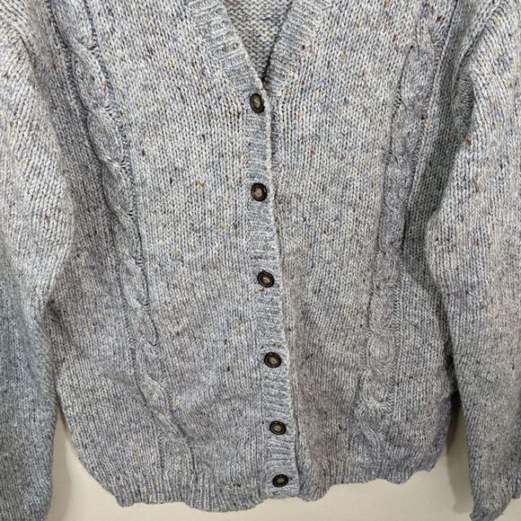 Vintage Jenny Buchanan Cardigan Sweater Grandpa Button Front Knit Medium - Picture 3 of 8